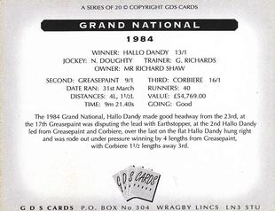 2000 GDS Cards Grand National Winners 1976-1995 #1984 Hallo Dandy Back